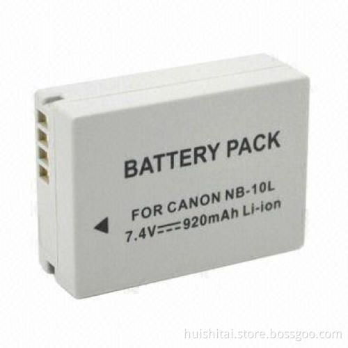 Digital Camera Battery for Canon NB10L with 7.4V Voltage, 1,100mAh Capacity